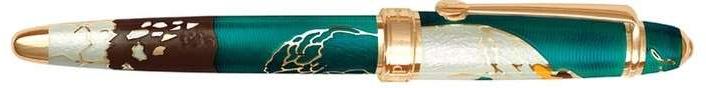 Hans Christian Andersen  - David Oscarson Hans Christian Andersen Teal Coffee White Gold Fountain Pen